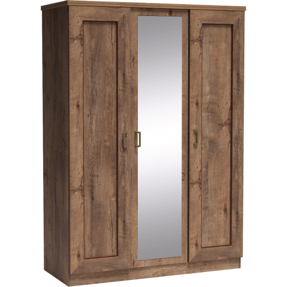 Szafa trzydrzwiowa z lustrem Dąb Lefkas T-15 TADEUSZ DĄB LEFKAS Podstawowe