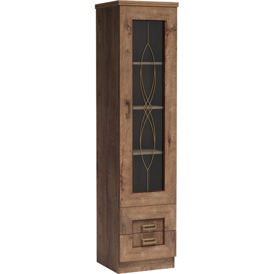 Witryna mała do salonu pojedyncza Dąb Lefkas T-10 TADEUSZ DĄB LEFKAS Podstawowe