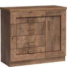 Elegancka komoda 1-drzwiowa z szufladami Dąb Lefkas T-22 TADEUSZ DĄB LEFKAS Podstawowe