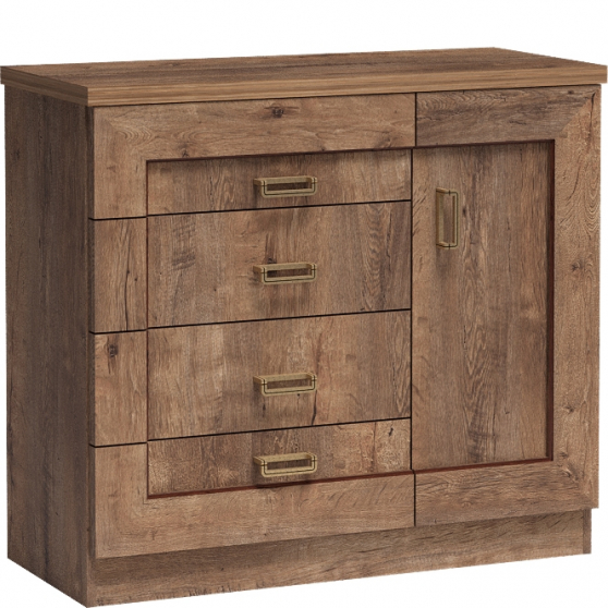 Elegancka komoda 1-drzwiowa z szufladami Dąb Lefkas T-22 TADEUSZ DĄB LEFKAS Podstawowe