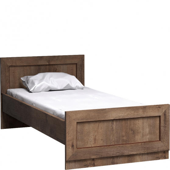 Łóżko 90 x 200 ze stelażem Dąb Lefkas T-21 TADEUSZ DĄB LEFKAS Podstawowe