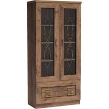 Klasyczna witryna do salonu 2-drzwiowa Dąb Lefkas T-8 TADEUSZ DĄB LEFKAS Podstawowe