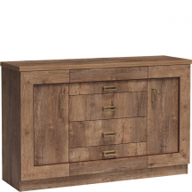 Szeroka komoda 140 cm Dąb Lefkas T-6 TADEUSZ DĄB LEFKAS Podstawowe