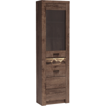 Nowoczesna witryna narożna I-23 INDIANAPOLIS JESION CIEMNY Podstawowe