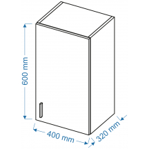 Szafka górna wisząca W 4/60 ECOMODEL Szkic