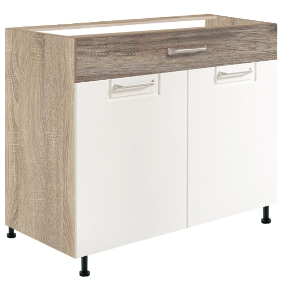 Szafka dolna stojąca 1 szuflada 2 drzwi 90 cm ECO-7D ECONO Podstawowe