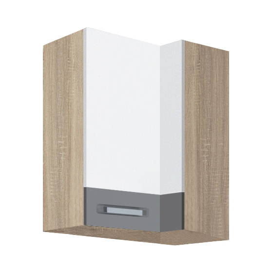 Szafka górna wisząca narożna 1 drzwi Lewa GLO-44G GLOBAL Podstawowe