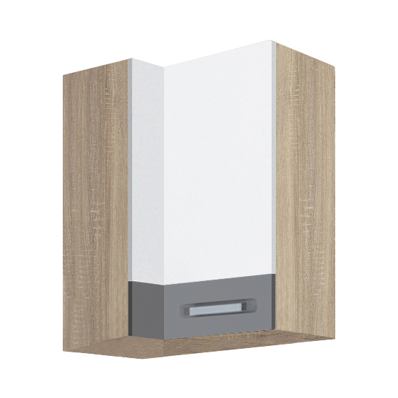 Szafka górna wisząca narożna 1 drzwi Prawa GLO-45G GLOBAL Podstawowe