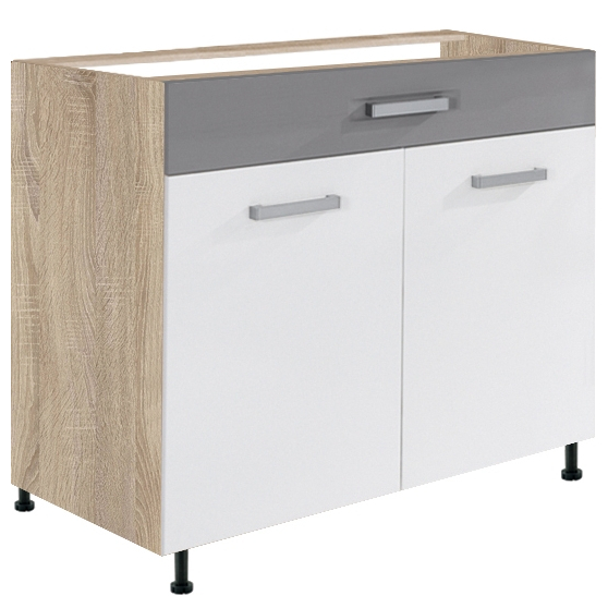 Szafka dolna stojąca 1 szuflada 2 drzwi 90 cm GLO-7D GLOBAL Podstawowe
