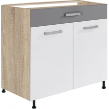 Szafka dolna stojąca 1 szuflada 2 drzwi 80 cm GLO-6D GLOBAL Podstawowe