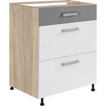 Szafka dolna stojąca 3 szuflady 60 cm GLO-10D GLOBAL Podstawowe