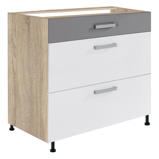 Szafka dolna stojąca 3 szuflady 80 cm GLO-22D GLOBAL Podstawowe