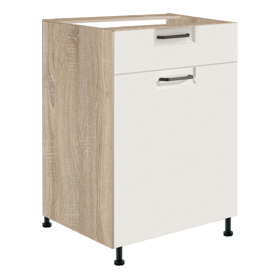 Szafka dolna stojąca 1 szuflada 1 drzwi 50 cm FW-4D FAVORIT BIEL Podstawowe