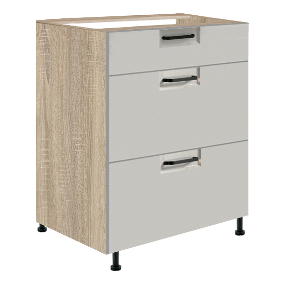 Szafka dolna stojąca 3 szuflady 60 cm FL-10D FAVORIT LATTE Podstawowe