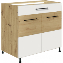 Szafka dolna stojąca 1 szuflada 1 drzwi 80 cm IW-6D INFINITY WHITE Podstawowe