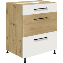 Szafka dolna stojąca 3 szuflady 60 cm IW-10D INFINITY WHITE Podstawowe