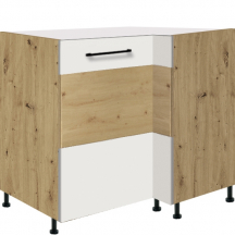 Szafka dolna stojąca narożna 1 drzwi Lewa 15D INFINITY WHITE Podstawowe