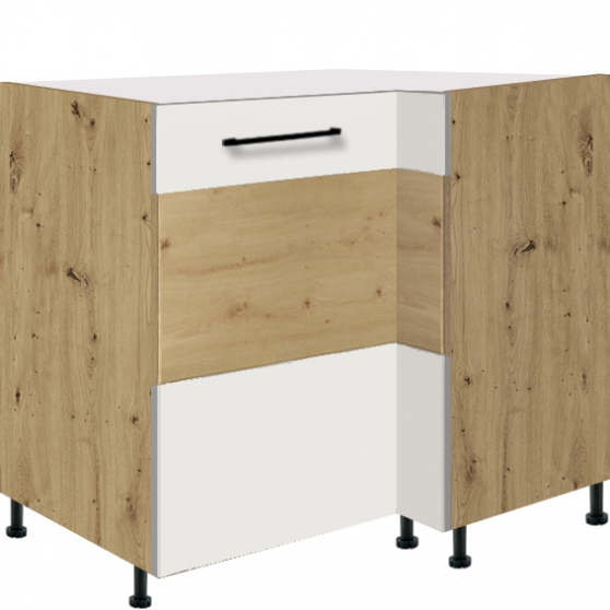 Szafka dolna stojąca narożna 1 drzwi Lewa 15D INFINITY WHITE Podstawowe