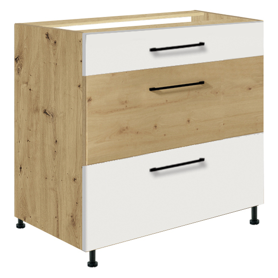 Szafka dolna stojąca 3 szuflady 80 cm IW-22D INFINITY WHITE Podstawowe