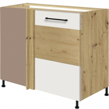 Szafka dolna stojąca narożna 1 drzwi Prawa 25D INFINITY WHITE Podstawowe