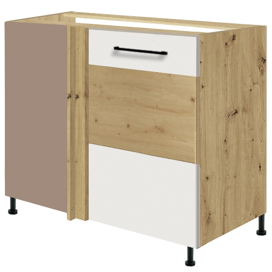 Szafka dolna stojąca narożna 1 drzwi Prawa 25D INFINITY WHITE Podstawowe