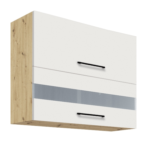 Szafka górna wisząca witryna 2 klapy 90 cm 42G INFINITY WHITE Podstawowe
