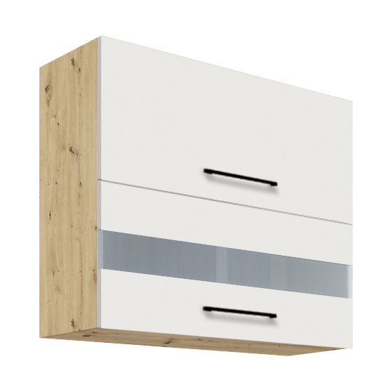 Szafka górna wisząca witryna 2 klapy 80 cm 41G INFINITY WHITE Podstawowe