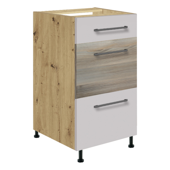 Szafka dolna stojąca 3 szuflady 40 cm 8D INFINITY LATTE Podstawowe