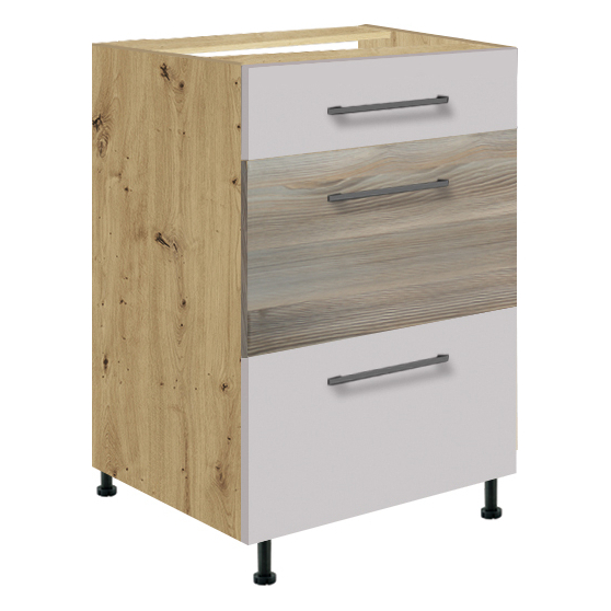 Szafka dolna stojąca 3 szuflady 50 cm 9D INFINITY LATTE Podstawowe