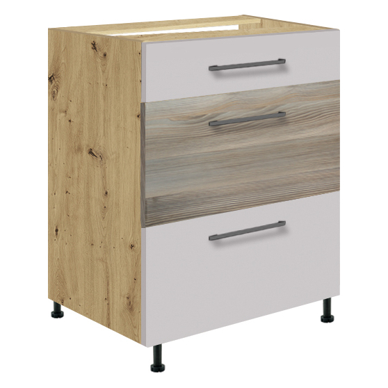 Szafka dolna stojąca 3 szuflady 60 cm IL-10D INFINITY LATTE Podstawowe