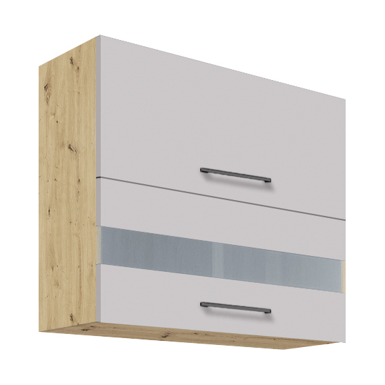 Szafka górna wisząca witryna 2 klapy 80 cm 41G INFINITY LATTE Podstawowe