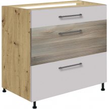 Szafka dolna stojąca 3 szuflady 80 cm IW-22D INFINITY LATTE Podstawowe