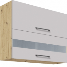 Szafka górna wisząca witryna 2 klapy 90 cm 42G INFINITY LATTE Podstawowe