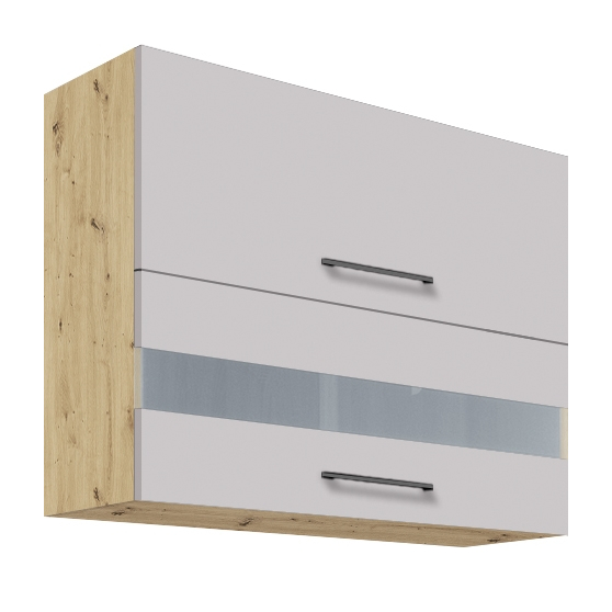 Szafka górna wisząca witryna 2 klapy 90 cm 42G INFINITY LATTE Podstawowe