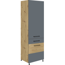 Szafka dolna wysoka słupek pod zabudowę lodówki 60 cm 21D INFINITY GRAY Podstawowe