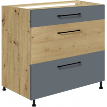 Szafka dolna stojąca 3 szuflady 80 cm IW-22D INFINITY GRAY Podstawowe