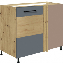 Szafka dolna stojąca narożna 1 drzwi Lewa 24D INFINITY GRAY Podstawowe