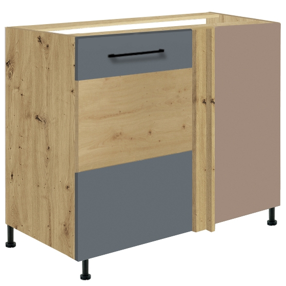 Szafka dolna stojąca narożna 1 drzwi Lewa 24D INFINITY GRAY Podstawowe