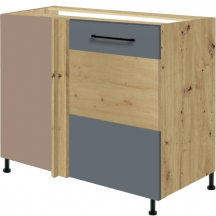 Szafka dolna stojąca narożna 1 drzwi Prawa 25D INFINITY GRAY Podstawowe