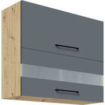 Szafka górna wisząca witryna 2 klapy 80 cm 41G INFINITY GRAY Podstawowe