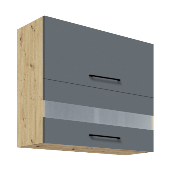 Szafka górna wisząca witryna 2 klapy 80 cm 41G INFINITY GRAY Podstawowe