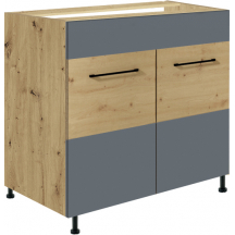 Szafka pod zlewozmywak 2 drzwi 80 cm IG-12D INFINITY GRAY Podstawowe