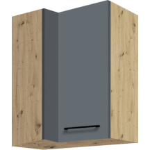 Szafka górna wisząca narożna 1 drzwi Prawa 45G INFINITY GRAY Podstawowe