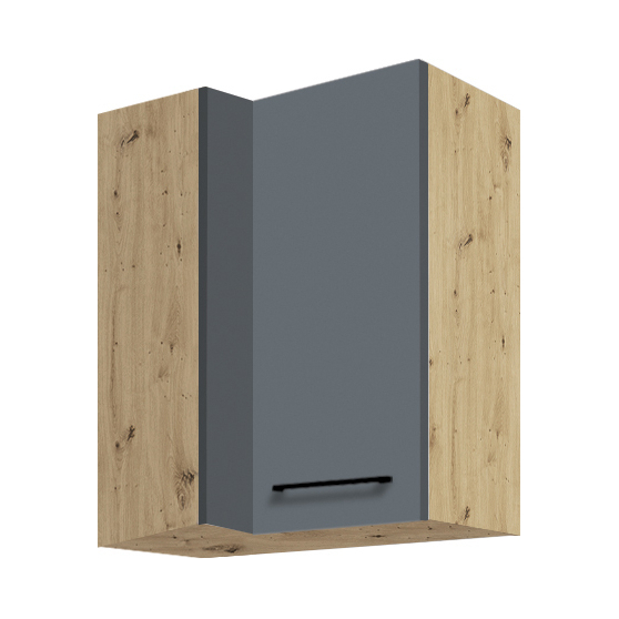 Szafka górna wisząca narożna 1 drzwi Prawa 45G INFINITY GRAY Podstawowe