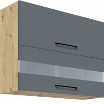Szafka górna wisząca witryna 2 klapy 90 cm 42G INFINITY GRAY Podstawowe