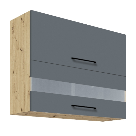 Szafka górna wisząca witryna 2 klapy 90 cm 42G INFINITY GRAY Podstawowe