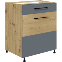 Szafka dolna stojąca 1 szuflada 1 drzwi 60 cm IG-5D INFINITY GRAY Podstawowe