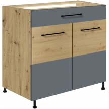 Szafka dolna stojąca 1 szuflada 1 drzwi 80 cm IG-6D INFINITY GRAY Podstawowe