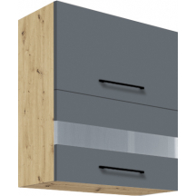 Szafka górna wisząca witryna 2 klapy 60 cm 40G INFINITY GRAY Podstawowe