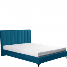 Łóżko tapicerowane LAHTI 160 x 200 ze stelażem i pojemnikiem Podstawowe (1)